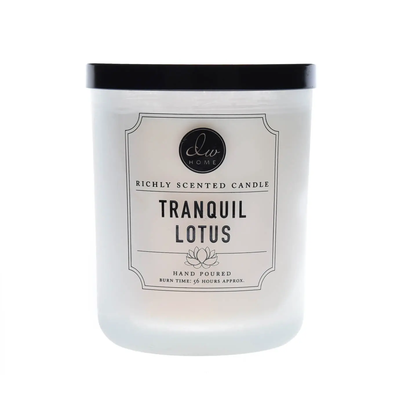 DW Home Tranquil Lotus Aroma Single-Wick Wax Candle - Decor, Citrus-Infused Room Freshener with Grapefruit, White Lotus, Jasmine, Sandalwood & Amber, Long Burn (Approx. 33h) Home Decor