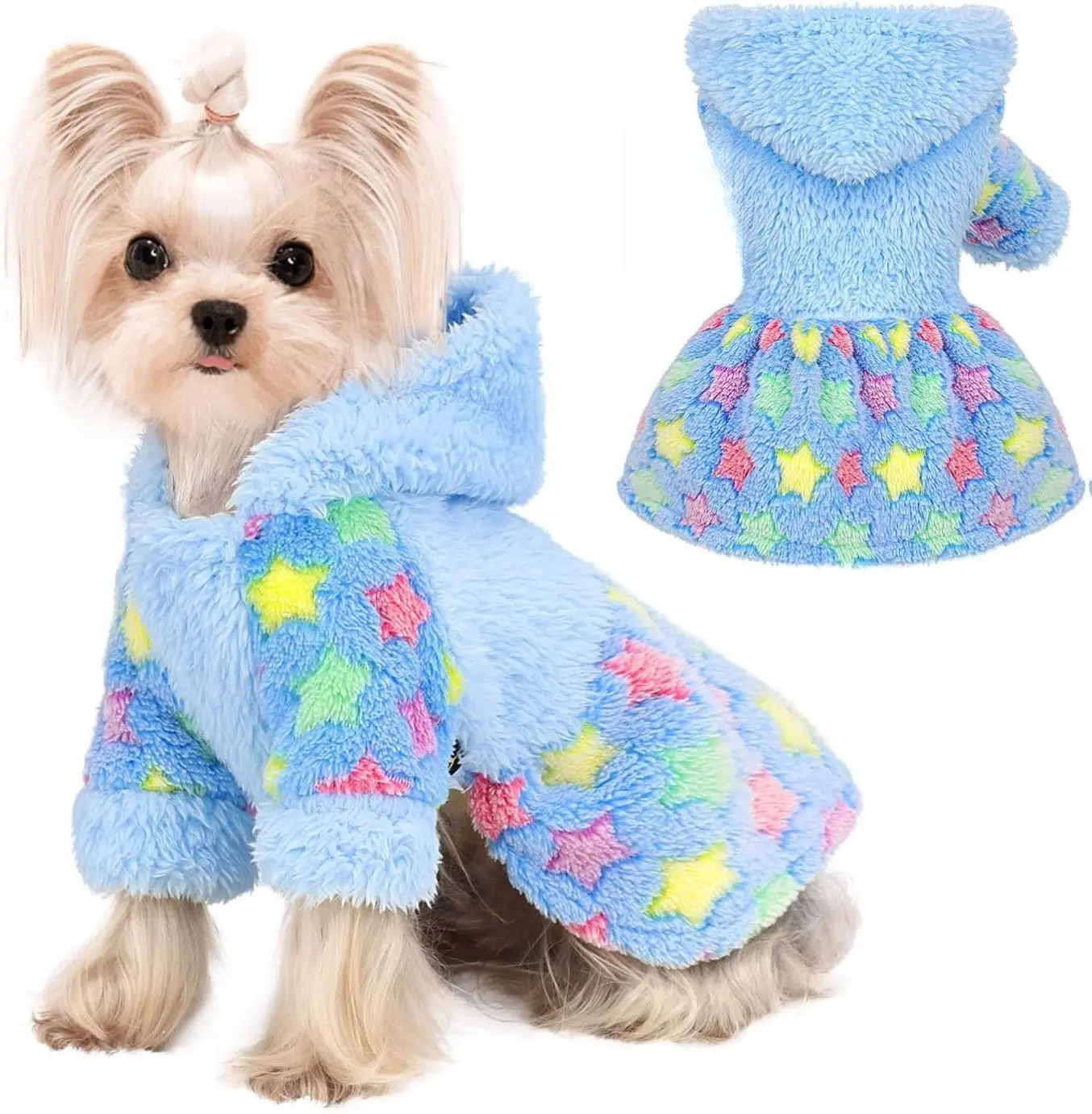Dog Hoodie Sweater Winter Dog Clothes for Small Dogs Boy Girl Pet Sweater Dress for Dogs Cold Weather Coats Fall Puppy Sweatshirt Chihuahua Yorkie Cat Sweater Costumes