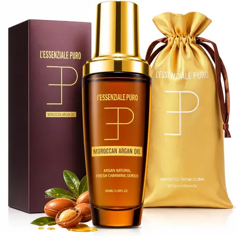 LEPURO Beauty Dubai — Moroccan Argan Oil for Hair and Body, Lightweight Moisturizing Treatment for Dry Hair and Skin, Smooths Frizz and Adds Shine, 100 mL