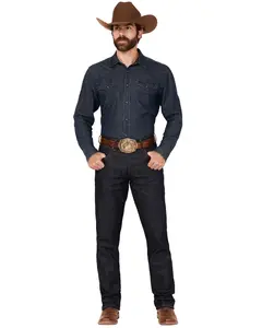 Wrangler Men's Retro Selvedge Dark Wash Slim Straight Stretch Denim Jeans - 112364208