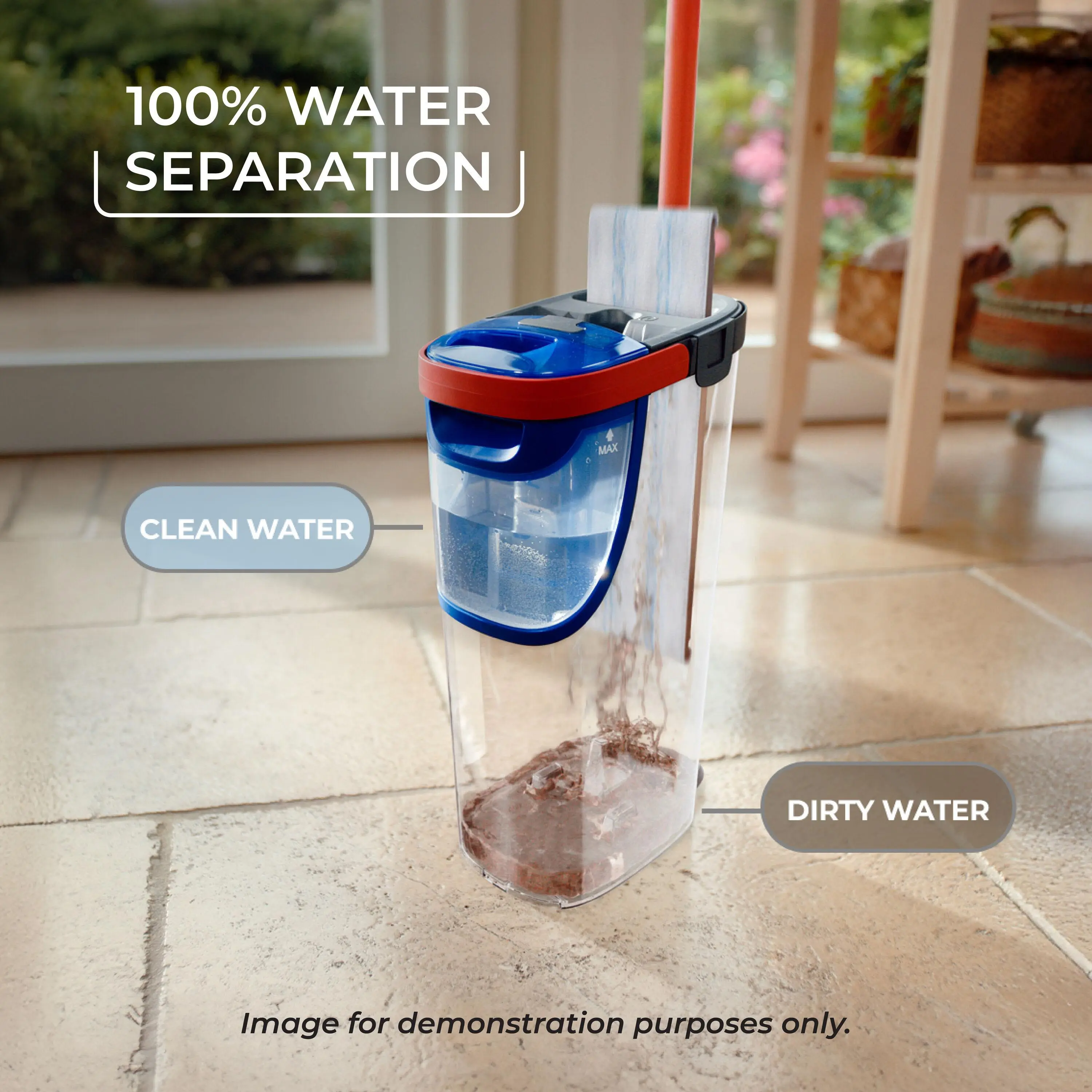 O-Cedar H2prO 2-Tank Wringing Chamber System Microfiber Sliding