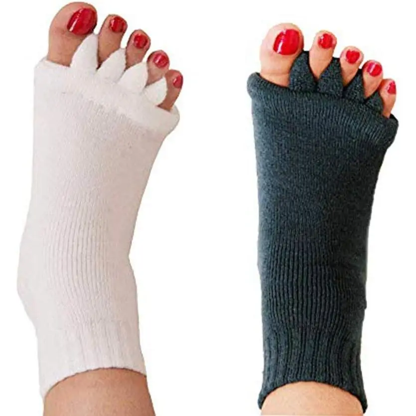 2026 Toe Separator Socks Yoga Sports Gym Health Massage Foot Alignment Socks