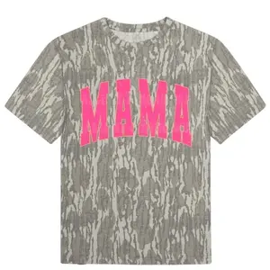 Pink Mama Mossy Oak Wash Out Turkey Track Tee Bottomland Camo Tee, Mossy Oak T-Shirt 3D All Over Print, Outdoors Hunting Sublimation, Fanmade Design