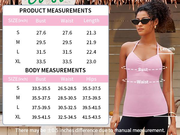 V FOR CITY SoftHue Impact Longline Halte Strappy Top Women's Halter Workout Tank Tops Backless Gym Longline with Adjustable Strap SpringStatements
