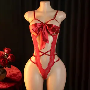 Women’s Lace Bow Lingerie Set – Smooth Ribbon Design, Flirty Gift Style