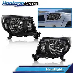 CROSSDESIGN 1Pair Headlights Headlamps Left & Right Fit For 2005-2011 Toyota Tacoma Pickup