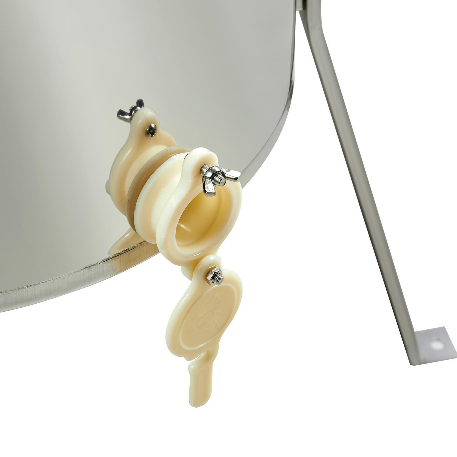 【Backtoschool】VEVOR Hand Crank Manual Honey Extractor, 3-Frame Stainless Steel Beekeeping Equipment, 39.3'' to 42.5'' Height-Adjustable Stand Honeycomb Drum Spinner with Lid for Kitchen, Basement Apiary Use, Adjustable Height, Manual Spin
