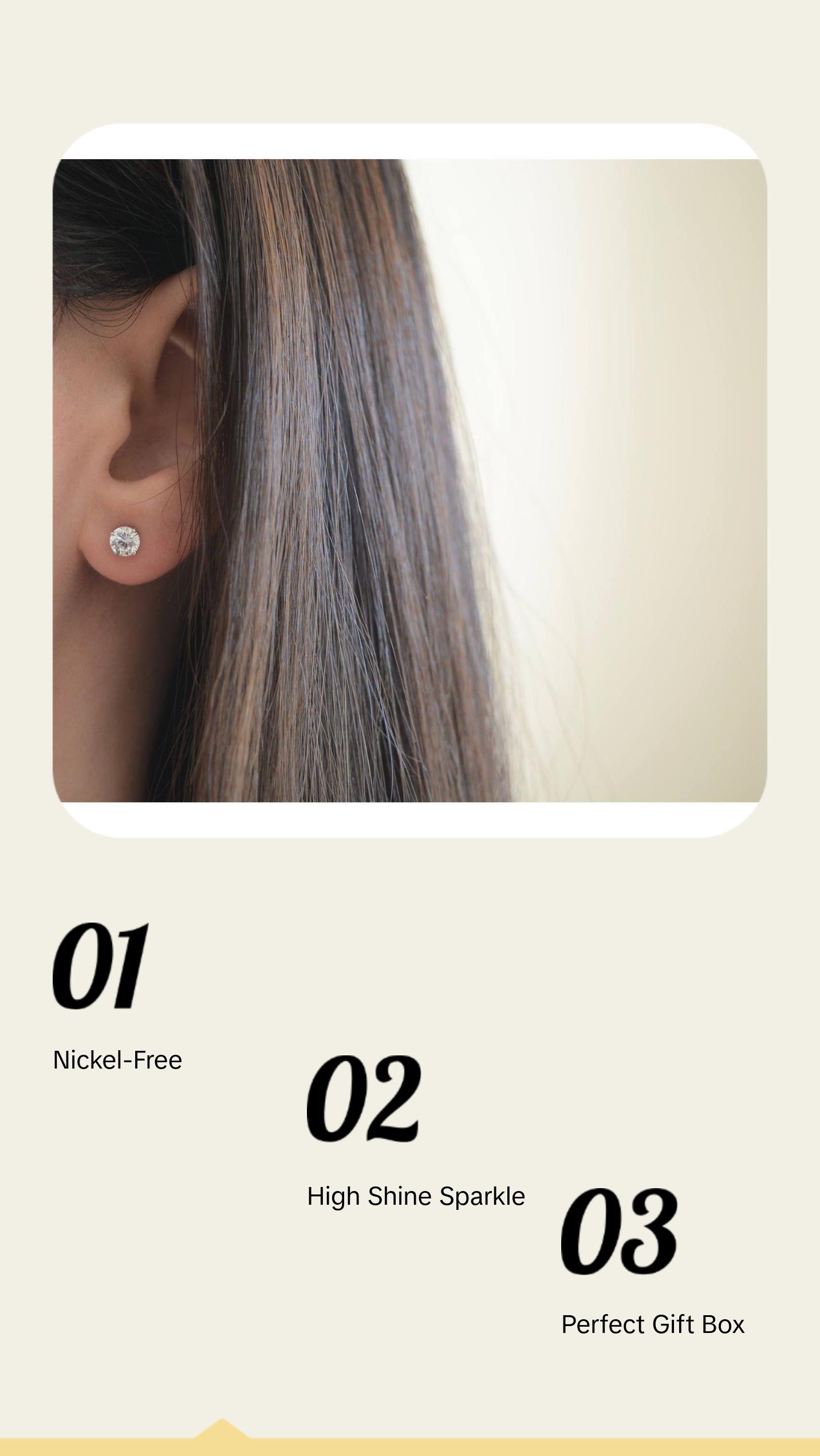 5mm Round Basket Stud Earrings