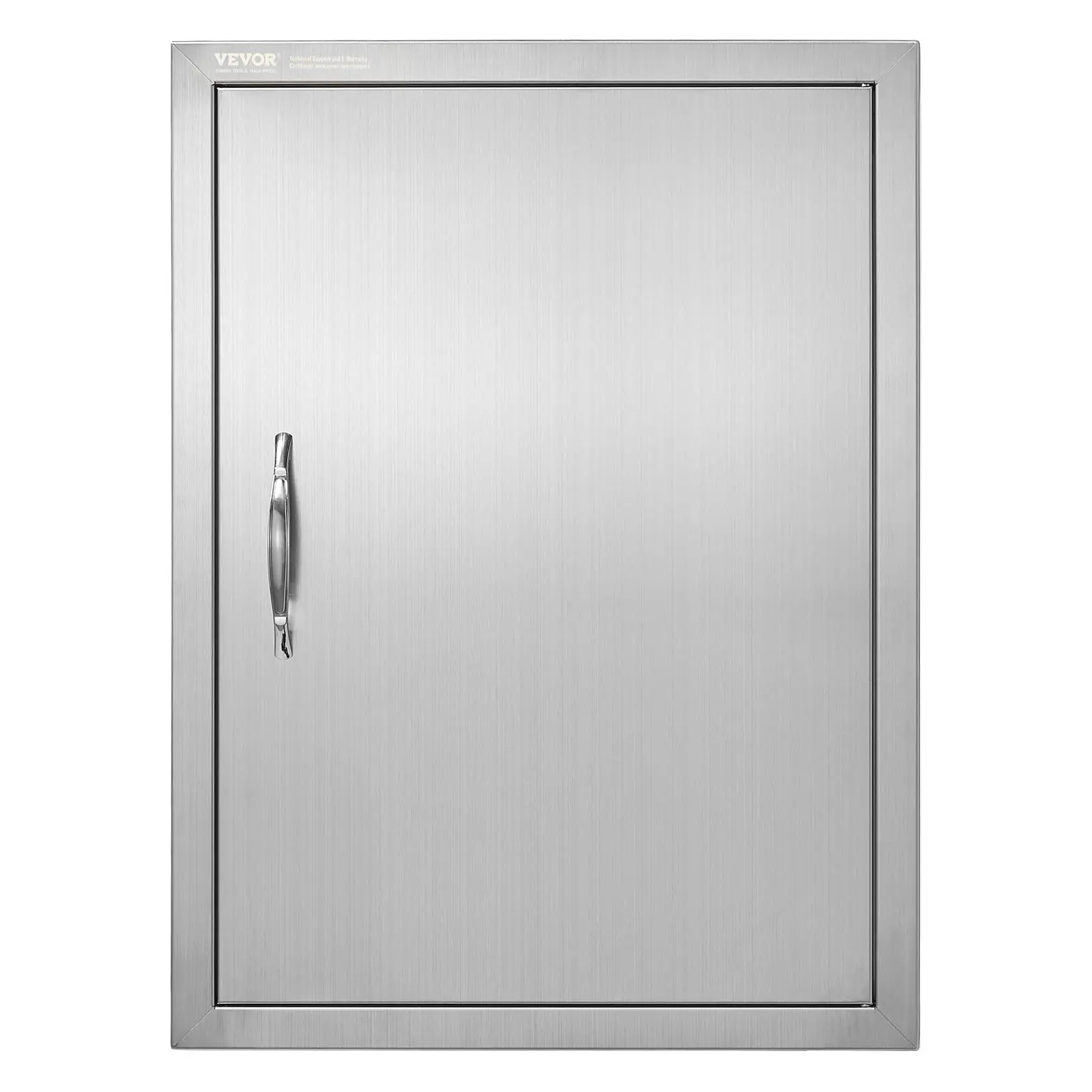 VEVOR 20x27x2 In Anti-Rust Stainless Steel Flush Mount Outdoor Kitchen Access Door, Adjustable Weatherproof Vertical Wall Unit with Handle, Magnetic Seal & CAD Template, All Seasons for BBQ Island