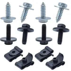 50 Pcs Factory Match Body Bolts Kit M6 - U-nut Clips Set for Toyota Engine Under Cover & Splash Shield Installation