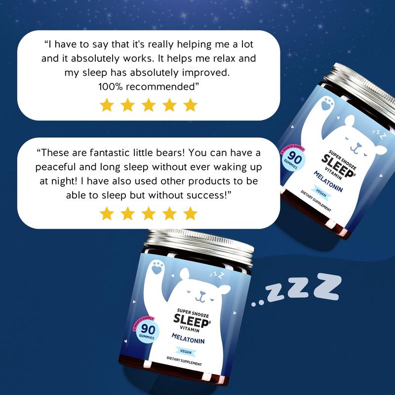 Bears with Benefits Melatonin Gummies - Vegan Sleep Gummies with Melatonin & Vitamin B6 & Passion Flower Extract for Deep Restful Sleep with a Healthcare Supplement Relaxation Natural