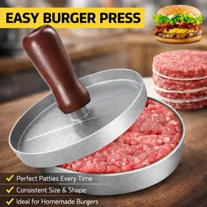 Burger Press Non-Stick Hamburger Patty Maker Maker for Kitchen BBQ Grill Cooking Tool