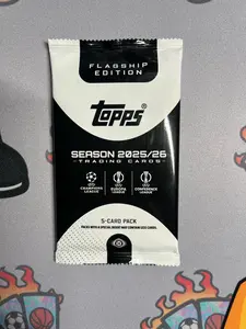X 1 (ONE) Single pack - 2025-26 Topps UEFA Soccer Flagship UCC PROMO SILVER PACK - must be opened live