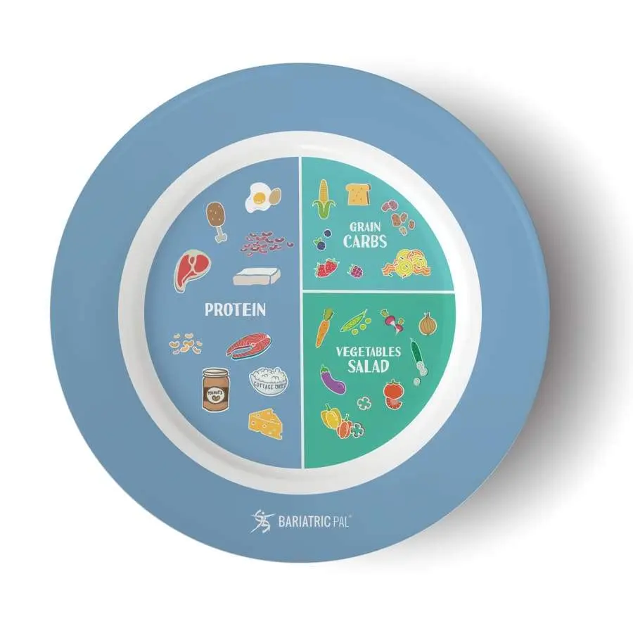 Bariatric Portion Control Plate by BariatricPal 2.0 - Blue Bariatric Portion Control Plate by BariatricPal 2.0 - Blue