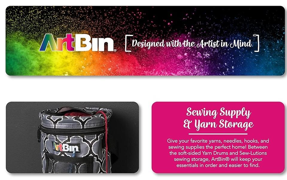 8155AB Sew-Lutions Bobbin Box, Sewing Bobbin Organizer, [1] Plastic Storage Case, Clear