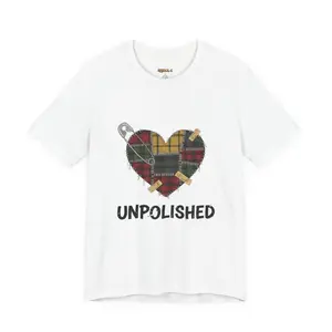 Plaid Heart Patchwork Unpolished Tee  grunge shirt 90s rock revival