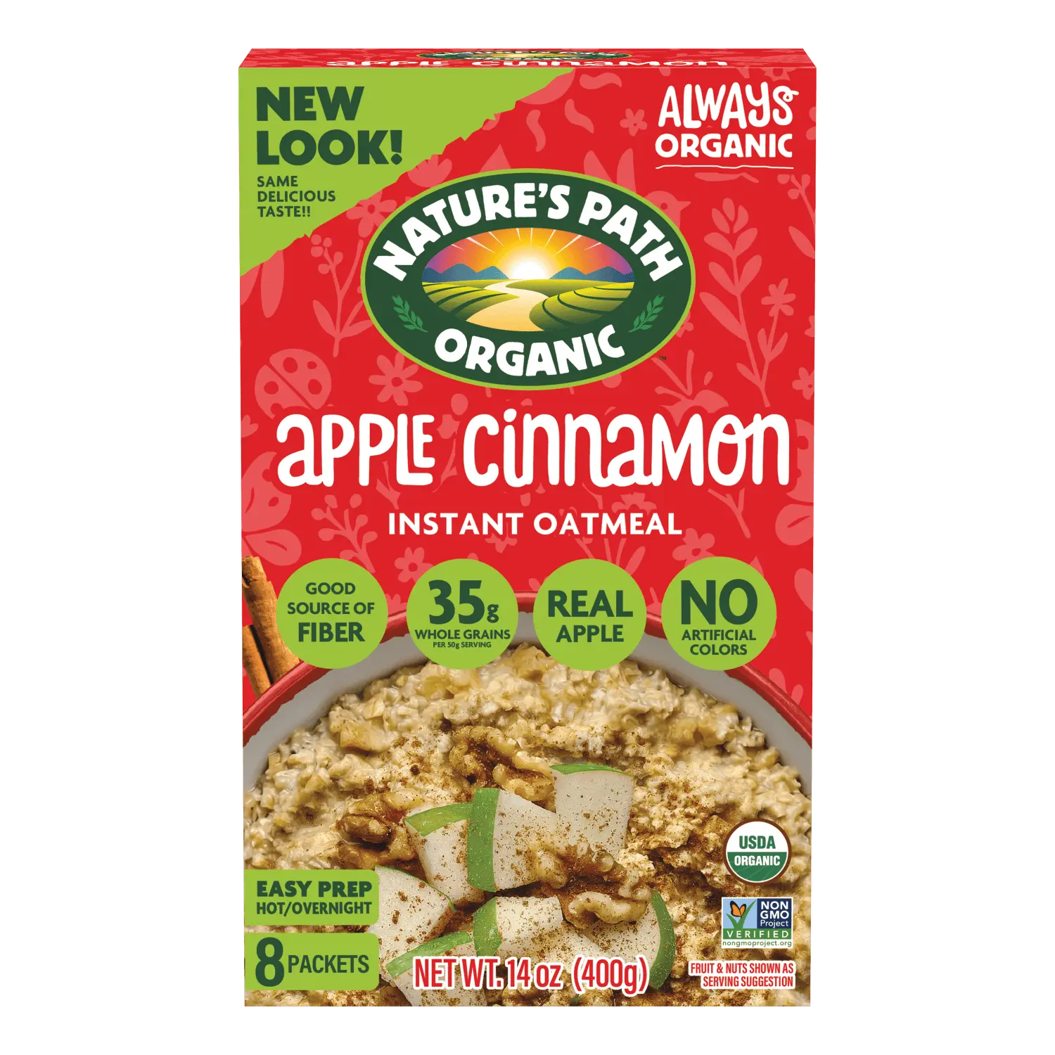 Nature's Path Organic Apple Cinnamon Instant Oatmeal