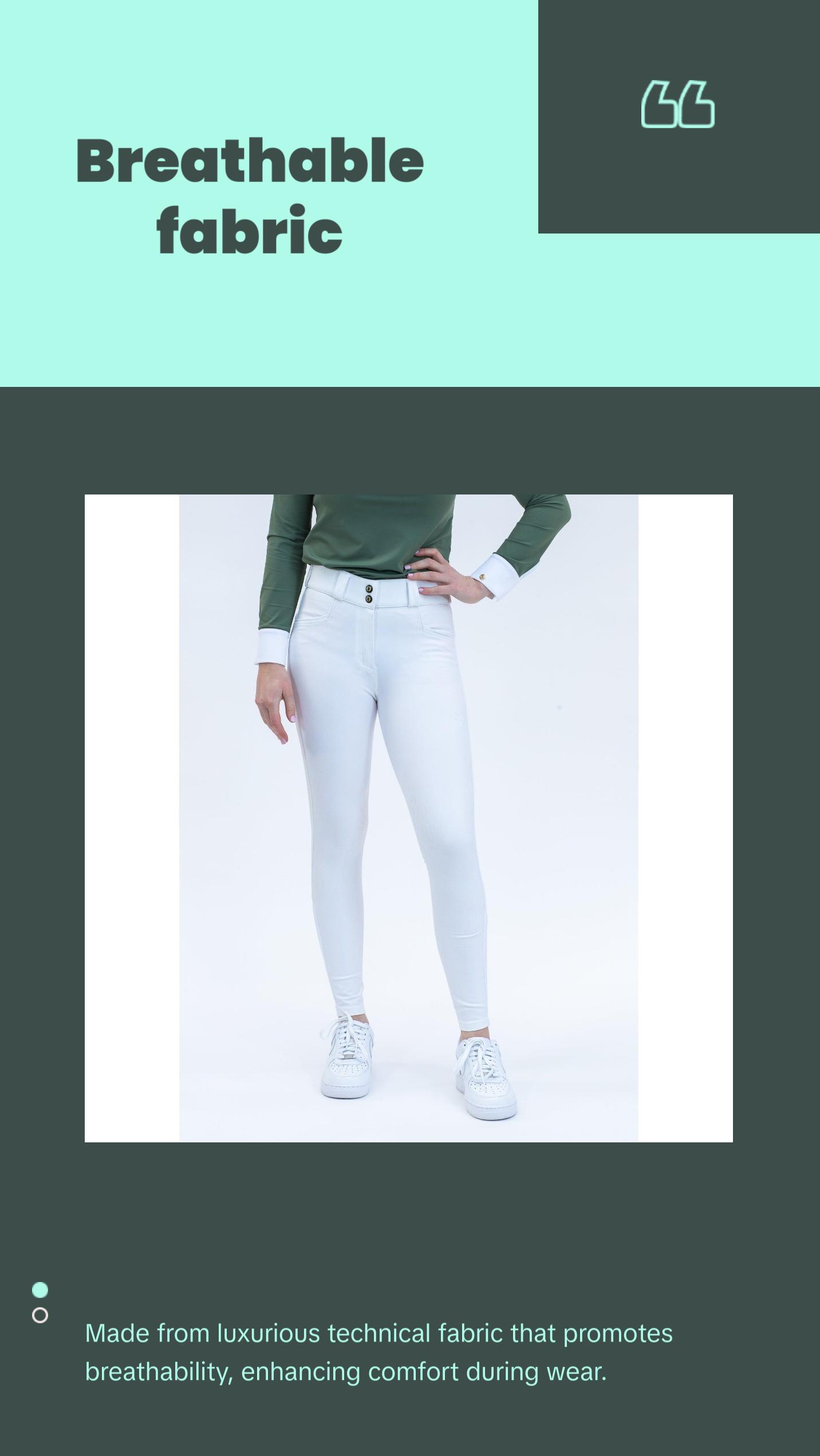 The Finley Knee-Patch Breech in Classic White