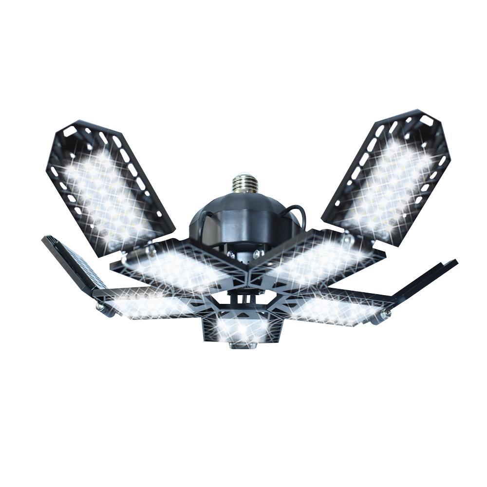 LED Garage Ceiling Light, Adjustable LED Basement Light 10 Deformable Panels, 6500K E26 E27 , LED Garage Light LED Garage Ceiling Light, Adjustable LED Basement Light 10 Deformable Panels, 6500K E26 E27 , LED Garage Light