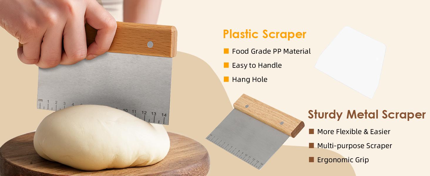 Sourdough Starter Kit, Banneton Bread Proofing Basket, 24oz Glass Sourdough Starter Jar, Sourdough Bread Baking Supplies, Sourdough Proofing Basket, Bread Making Tools (12PCS)