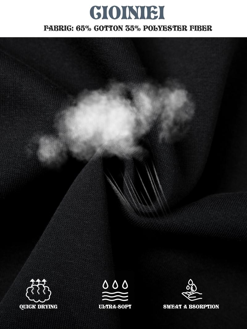 Men’s Solid Color Cotton Hoodie, Loose Fit Pullover Sweatshirt for Fall and Winter, Casual Versatile Menswear Top for Outdoor Activities, Daily Commute, Street Style and Comfortable Everyday Wear Operator