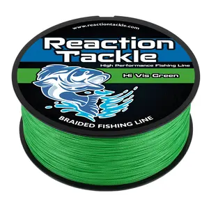 Reaction Tackle Braided Fishing Line - Hi-Vis Green