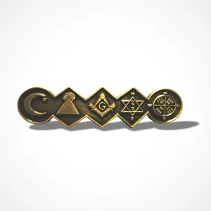 Califa Media ISLAM Die Struck Moorish American Pin - Antique Gold Finish Die-Cast Metal Pin with Cultural Significance & Two Butterfly Clasps