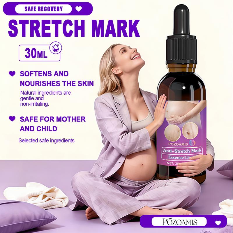 Pozoamis Anti-Stretch Mark Essence Liquid - Fades Stretch Marks, Moisturizes Skin, Improves Elasticity - 7-Day Transformation Plan Pozoamis Anti-Stretch Mark Essence Liquid - Fades Stretch Marks, Moisturizes Skin, Improves Elasticity - 7-Day Transformation Plan