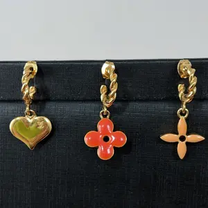 Pre-owned Louis Vuitton Boucles D'Oreilles Sweet Monogram Earrings cj7710