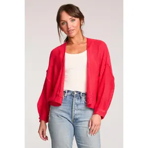 Aden Sweater Cardigan Red