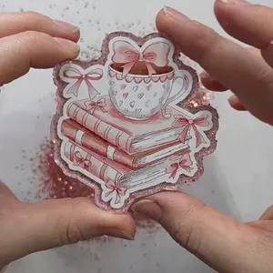 Ready to ship - Rearview Mirror Car Charm - Glitter Resin Art with Breakaway Clasp