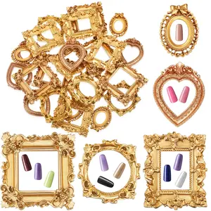 25Pcs Mini Resin Jewelry Display Frame Retro Resin Picture Frame Photography DIY Small Photo Frame Photo House Decoration Quality Materials Reusable Home Decoration Frame