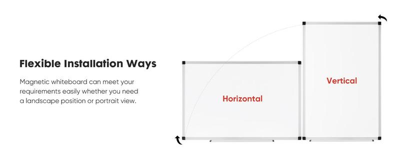 Magnetic Dry Erase Board 36 x 24 Inches White Board with Accessories, Includes Dry Eraser, Marker Tray & Fixing Kits Magnetic Dry Erase Board 36 x 24 Inches White Board with Accessories, Includes Dry Eraser, Marker Tray & Fixing Kits