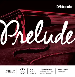 D'Addario Prelude Cello Single A String, 4/4 Scale, Medium Tension