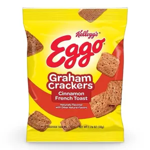 Eggo French Toast Graham Crackers, School Approved Smart Snacks, Cinnamon Flavor | 10 Bags
