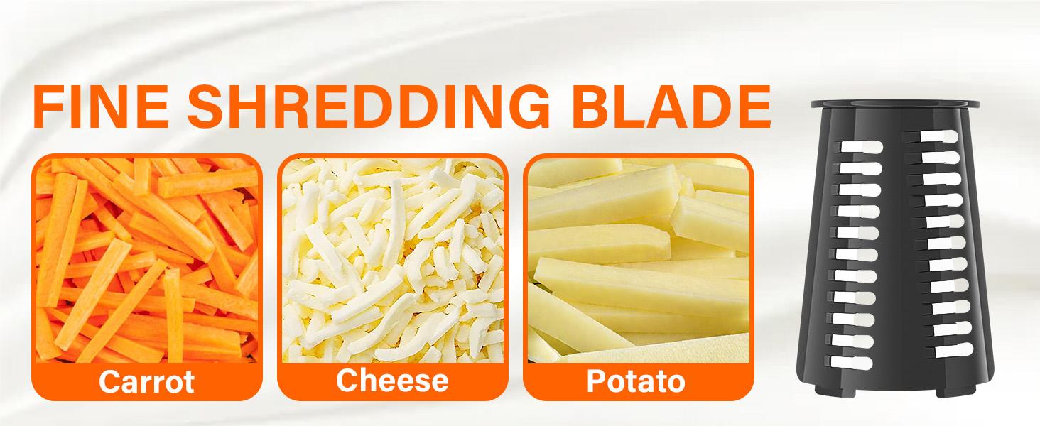 Rotary Cheese Grater with Handle, 5 Well-Designed Blades, Strong Suction Cup Base, Kitchen Utensils Vegetable Slicer Dicer Fruit Vegetable Slicer Gadgets Kitchen