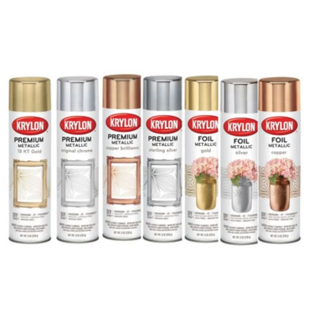 Krylon Premium Metallics Foil Acrylic Paint, 6oz Can, Red - Metallic Shine Art Materials, Art Painting Supplies, DIY Painting Supplies for Office, School Craft Projects, Crafting Supplies