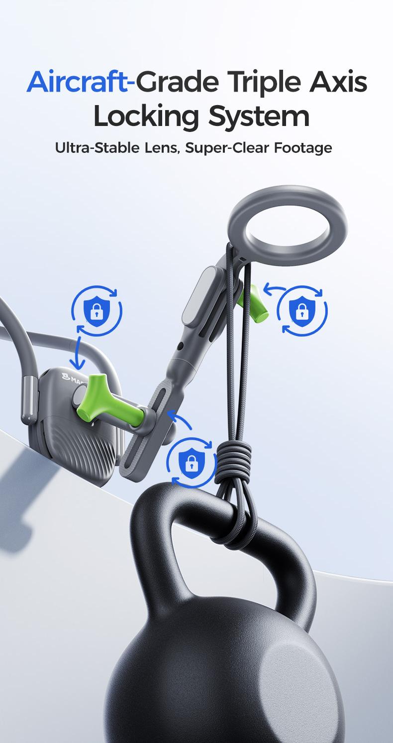 NEW -MAGIC JOHN Magnetic Neck Phone Mount – Hands-Free Vlogging, TikTok Live & Travel Filming | 360° Adjustable & Wearable