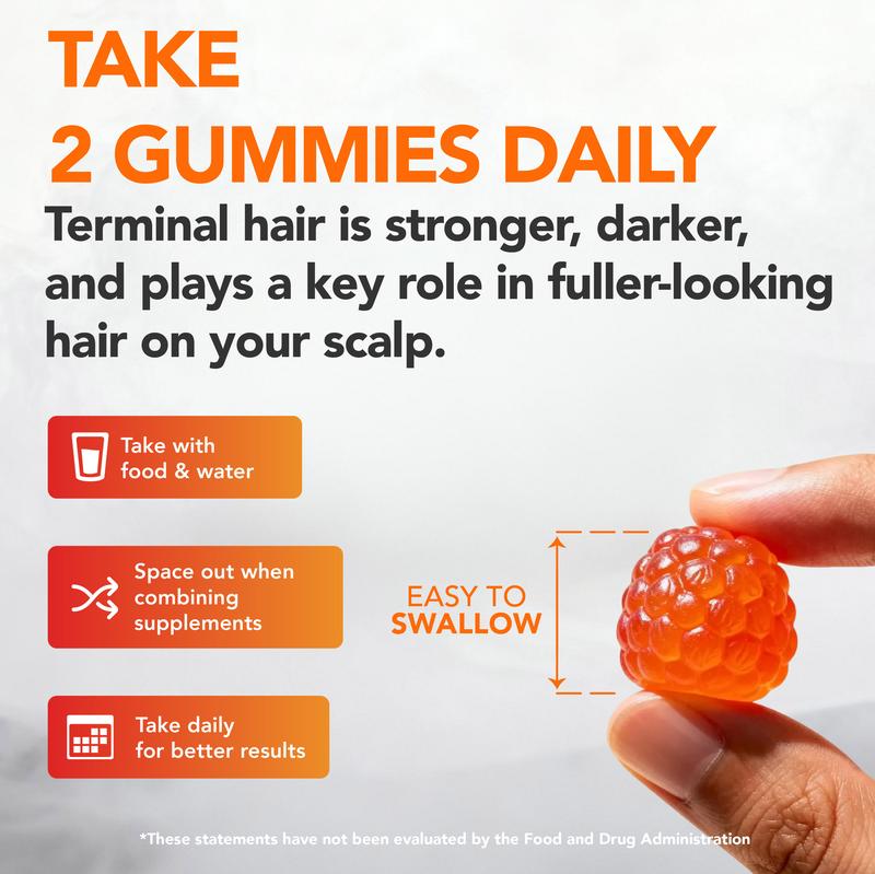 Hair Growth Gummies for Women | 10-in-1 Formula with Biotin, Collagen & Zinc | Supports Thicker, Stronger Hair & Scalp Health | Honey Peach Flavor, 60 Gummies