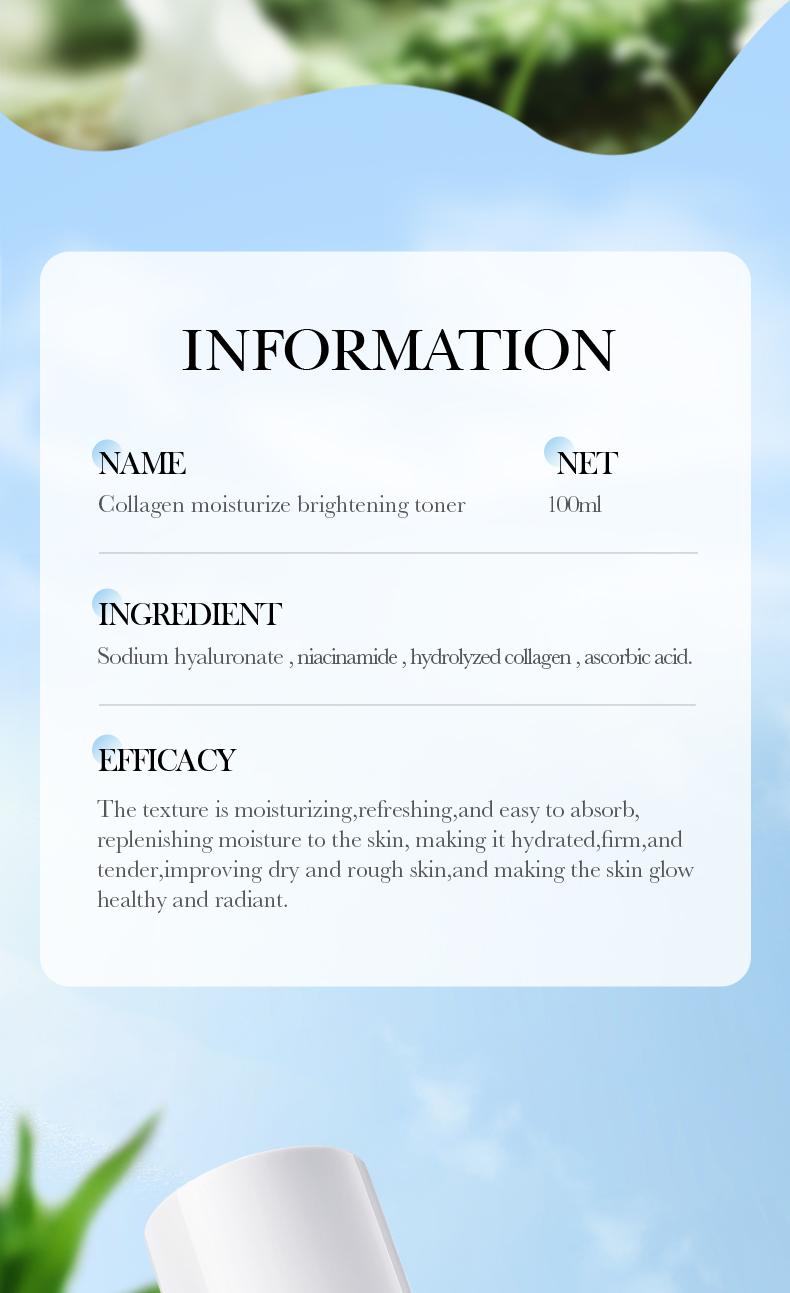 Collagen Moisturizing Brightening Toner Anti-Aging Hydrating Firming Skin Care