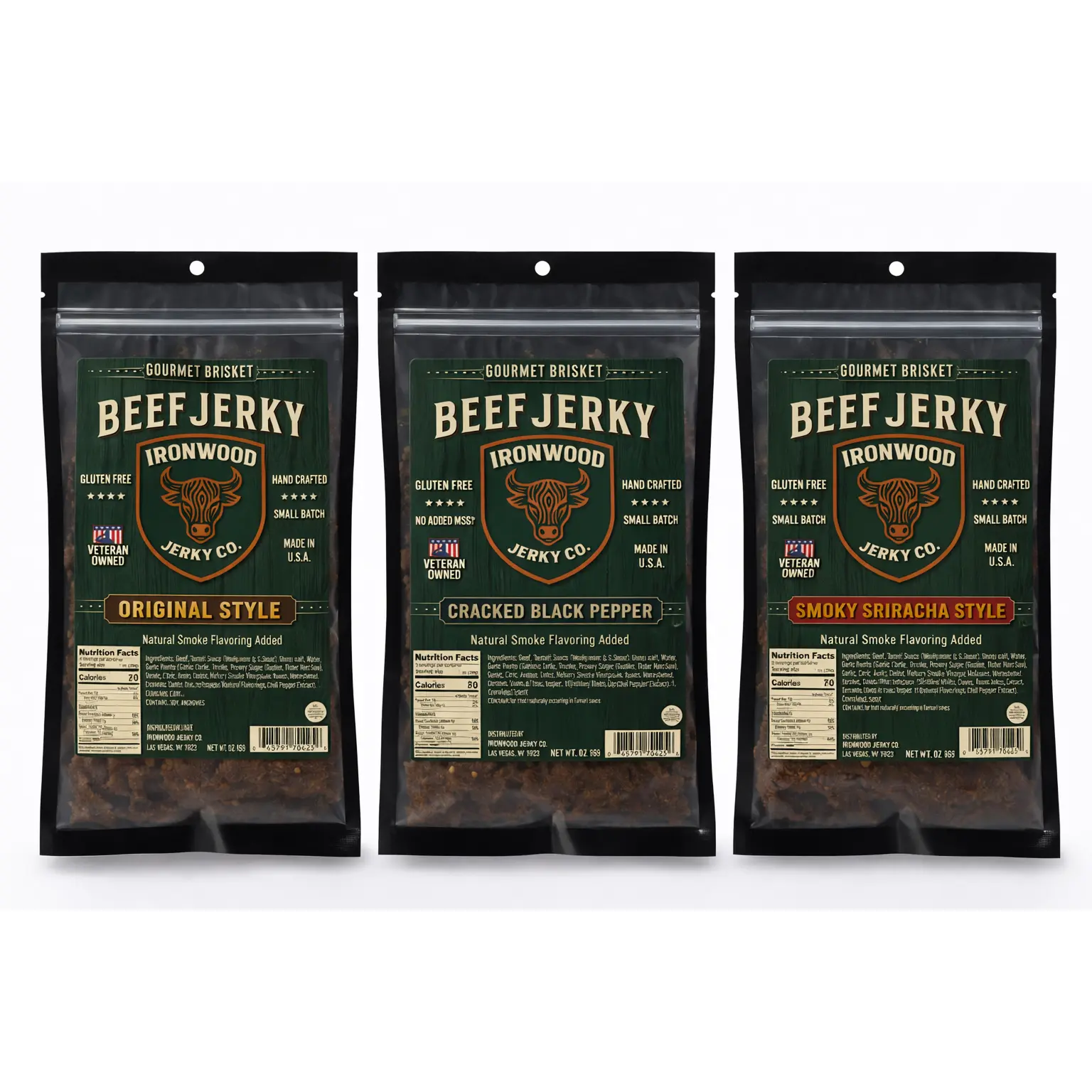 Ironwood Starter Pack (3-Flavor Jerky Bundle)