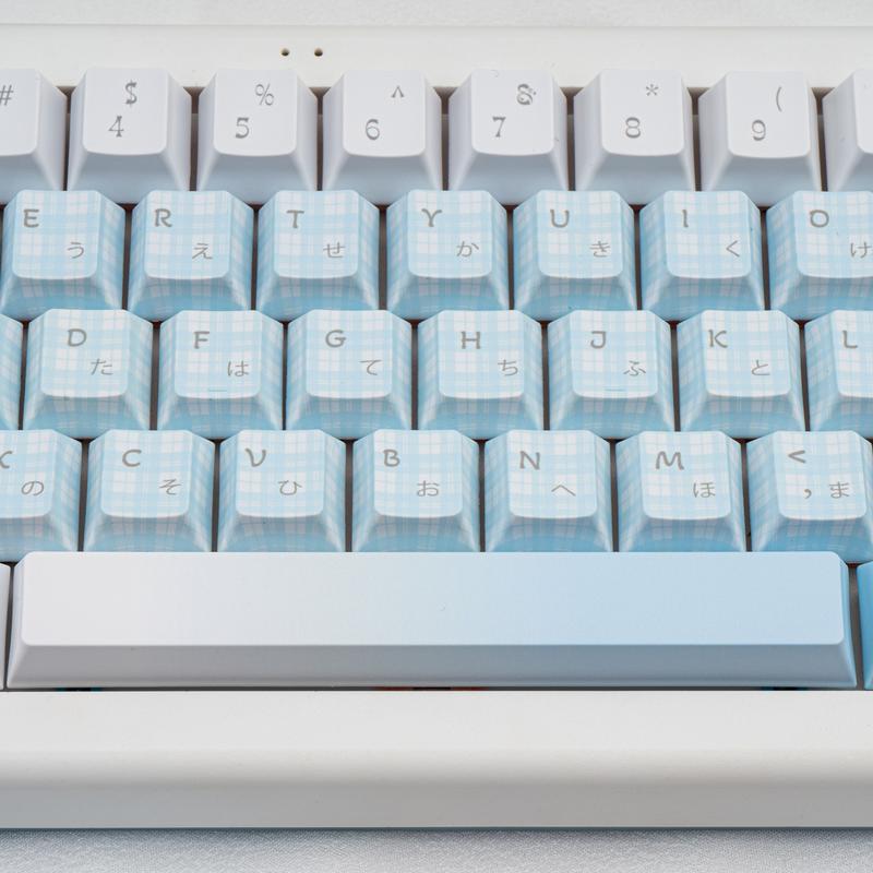 Ergonomic keycaps COOMICKEY Creamy Keycaps Set 145 Keys PBT Dye Sublimation Snowman Shape Blue Custom Keycap for 61/64/87/104/108 Cherry MX Switches ISO ANSI Layout Mechanical & Gaming Keyboard