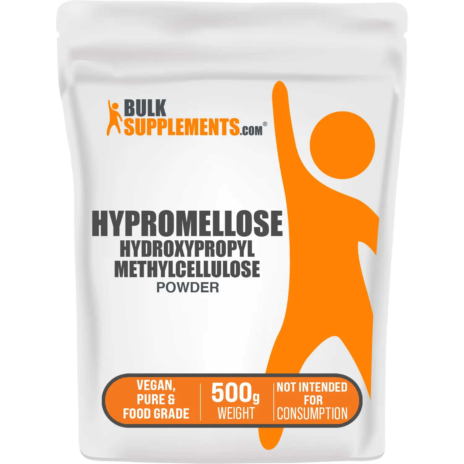 BulkSupplements Hypromellose Powder - Multi-Functional Stabilizer, Emulsifier, Binder, Thickener - Gluten-Free, Texture-Enhancing, Vegan - Prop 65 Safe, 500g Container