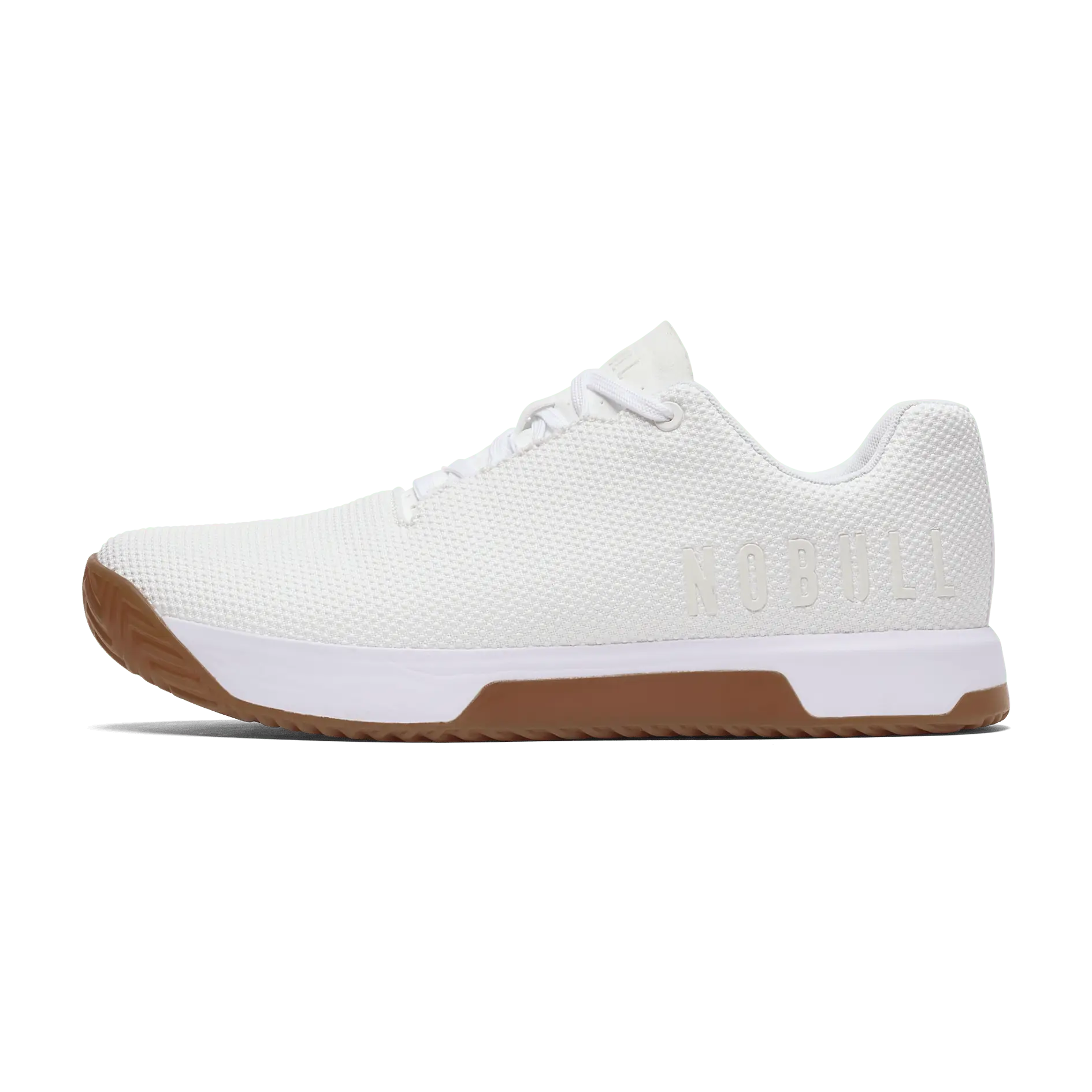 NOBULL Women's Outwork Edge (Impact) Shoe in White Gum - OG Strength Training Shoe, Durable Gym Trainer, Lifting Sneaker