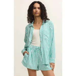 Perfect Linen Striped Top La Palma