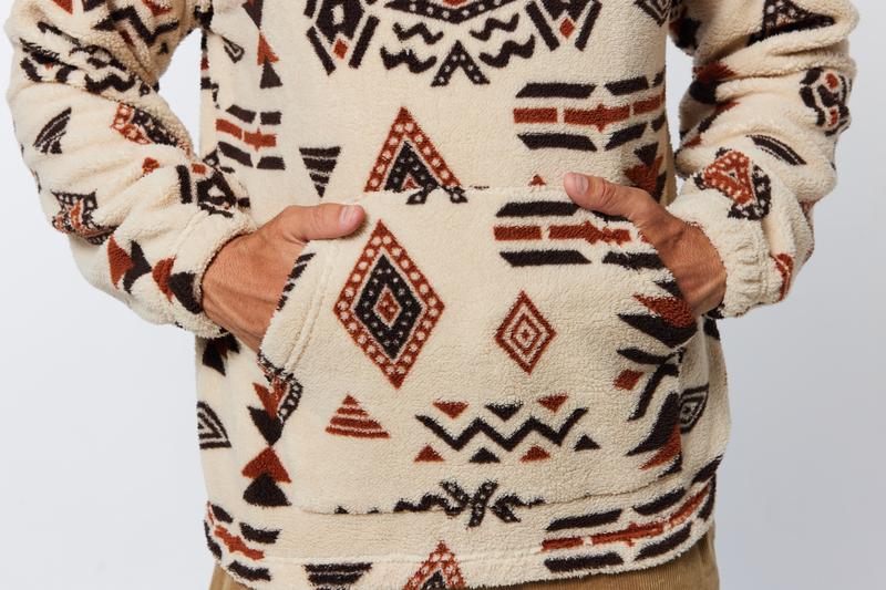 Men's Ethnic Style Half Zip Up Sports Jacket, Casual Comfortable Long Sleeve Stand Collar Pullover, Fleece Lined Warm Winter Coat for Autumn and Winter