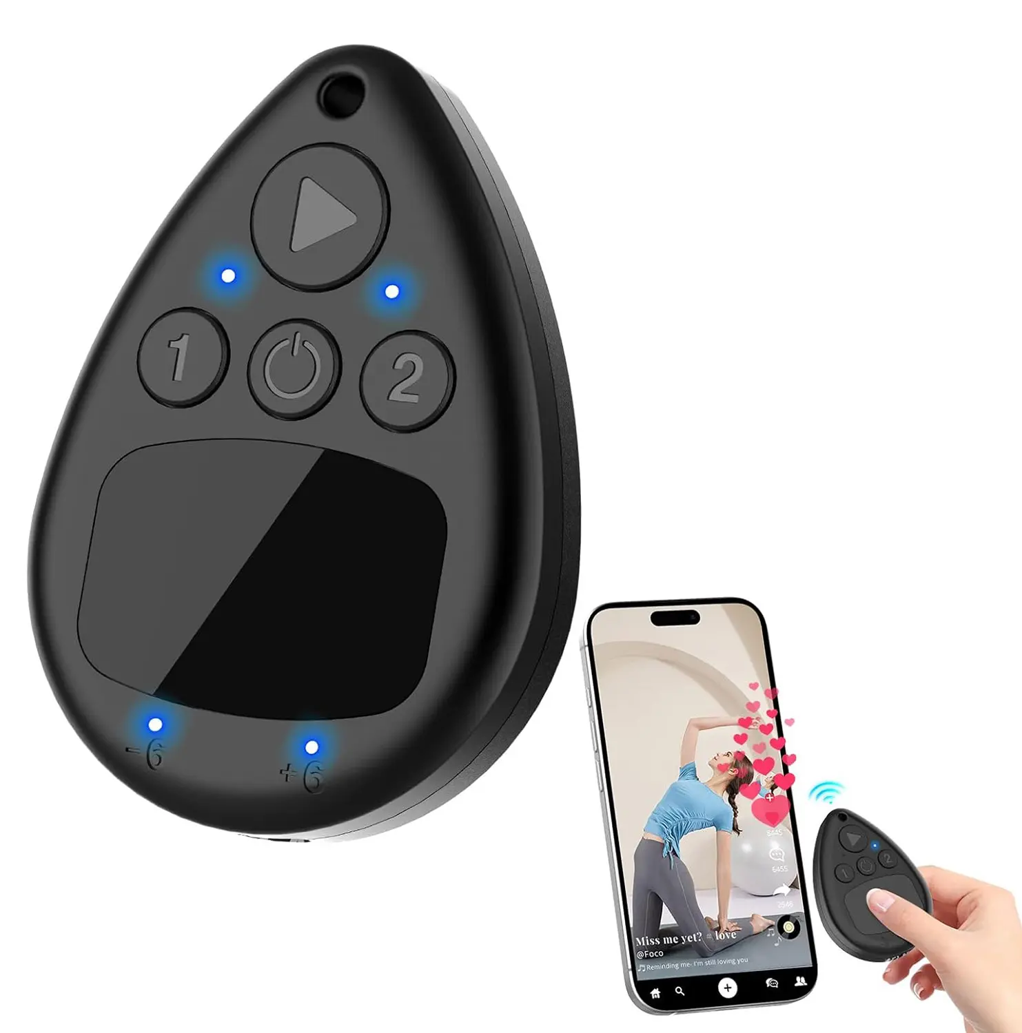 Portable Wireless Auto Clicker Cellphone Accessory - Bluetooth Mobile Screen Tapper for iPhone, iPad, Android, Built-in Battery, Hands-Free Silent Operation for Gaming, Reward Tasks