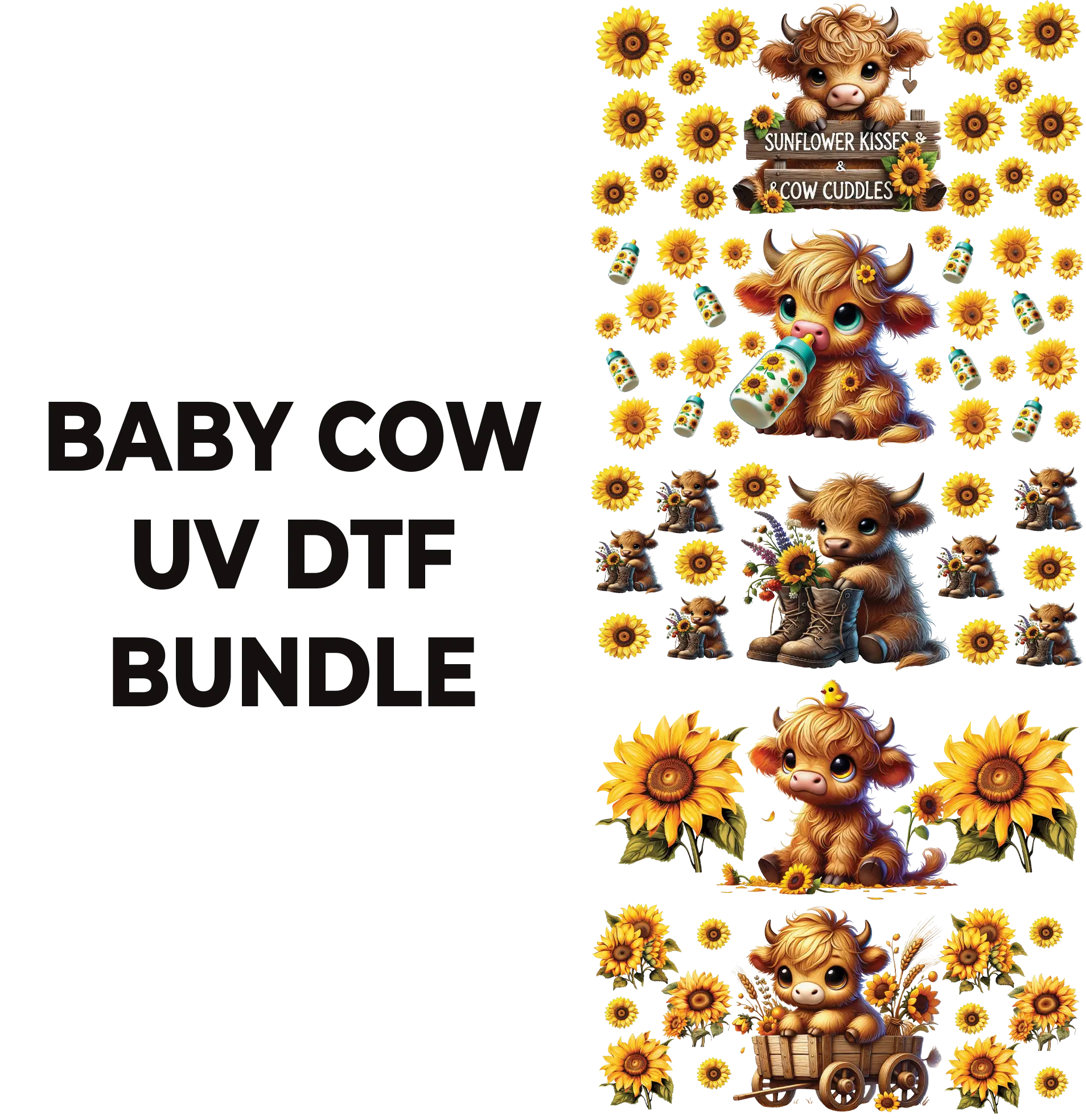 BABY COW UV DTF BUNDLE FOR CUPAMKING