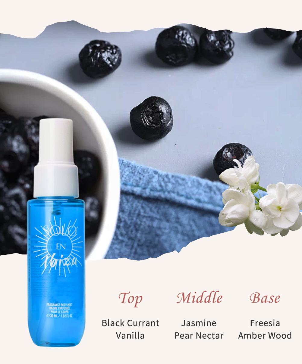 Solo En lbiza 3-Piece Set Body&Hair Fragrance Mist Perfume&Bubble Bath&Body Butter Travel Box For Men And Women, 4 Different Flavor Gift Box, Dating, Long-lasting Scent, Ideal For Dating, Daily Life, Parties, Gift Giving