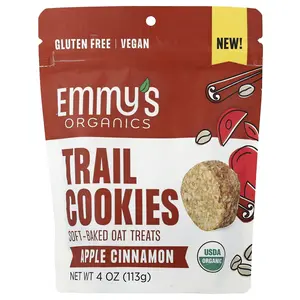 Emmy's Organic Cookies Trail Cookies, Soft-Baked Oat Treats, Apple Cinnamon, 4 oz (113 g)